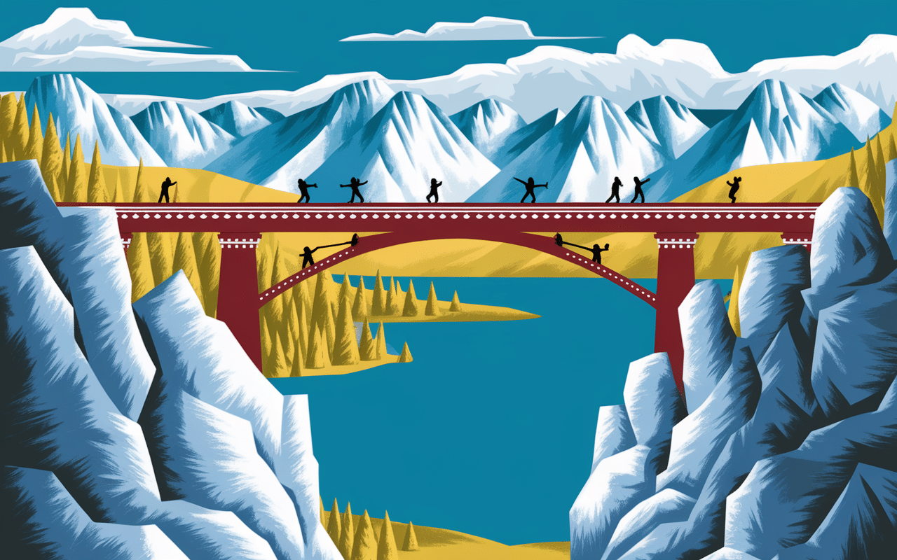 Pont suspendu panorama via ferrata de la dent du chat