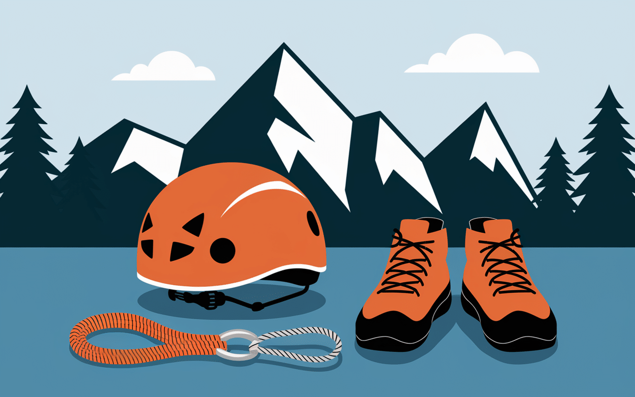 Équipement sécurité via ferrata de la dent du chat