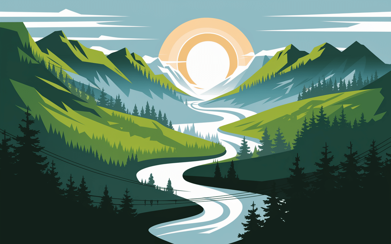 vue panoramique via ferrata clecy sur vallee verdoyante