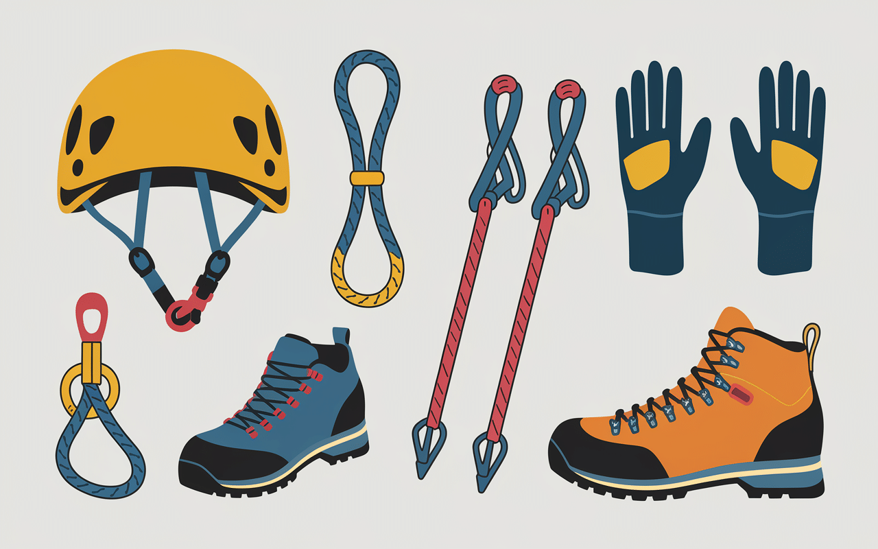 Équipements sécurité via ferrata de Liaucous