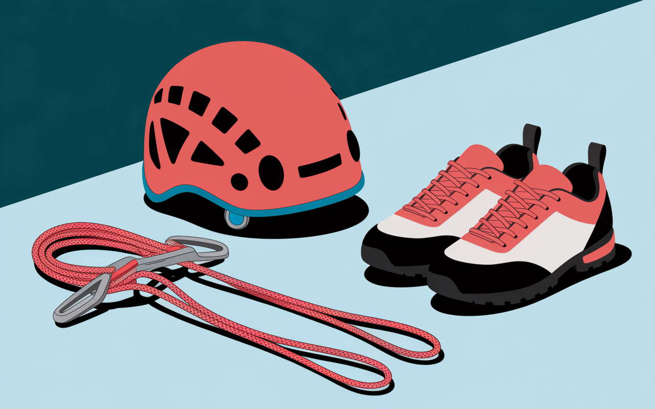 Equipements via ferrata France casque baudrier longes