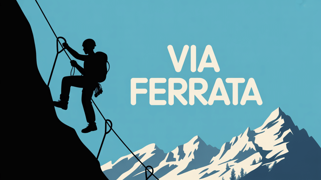 grimpeur sur via ferrata grenoble montagne