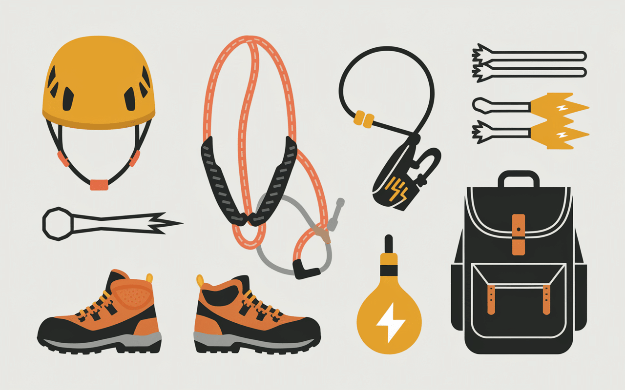 Équipement via ferrata Lantosque casque harnais sécurité