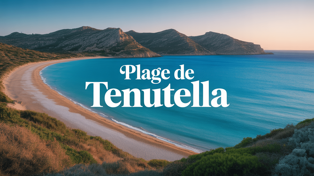 Vue panoramique de la plage de Tenutella en Corse