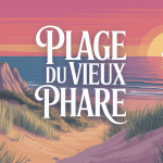 vue panoramique de la plage du vieux phare au coucher de soleil