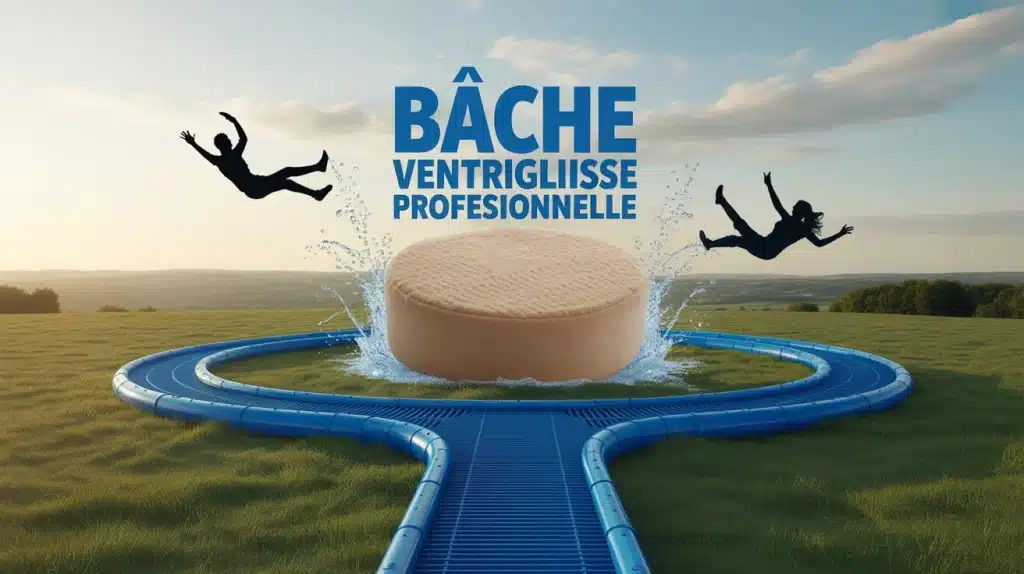 bache ventriglisse professionnelle sur pelouse