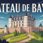 Vue panoramique du chateau de bayon sur une colline