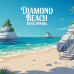 Diamond Beach Nusa Penida vue plage falaises océan