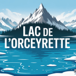 illustration lac de l'orceyrette montagnes forêts