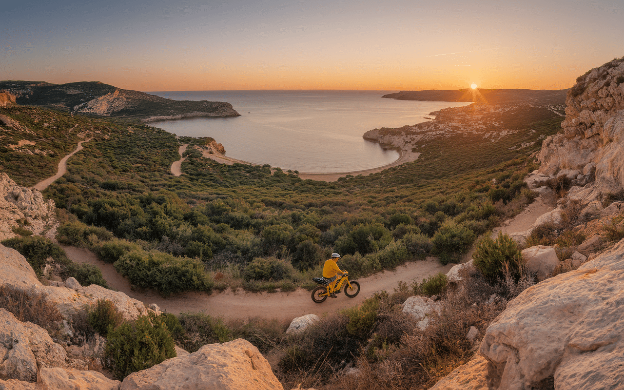 location quad mykonos quad sentier plage soleil
