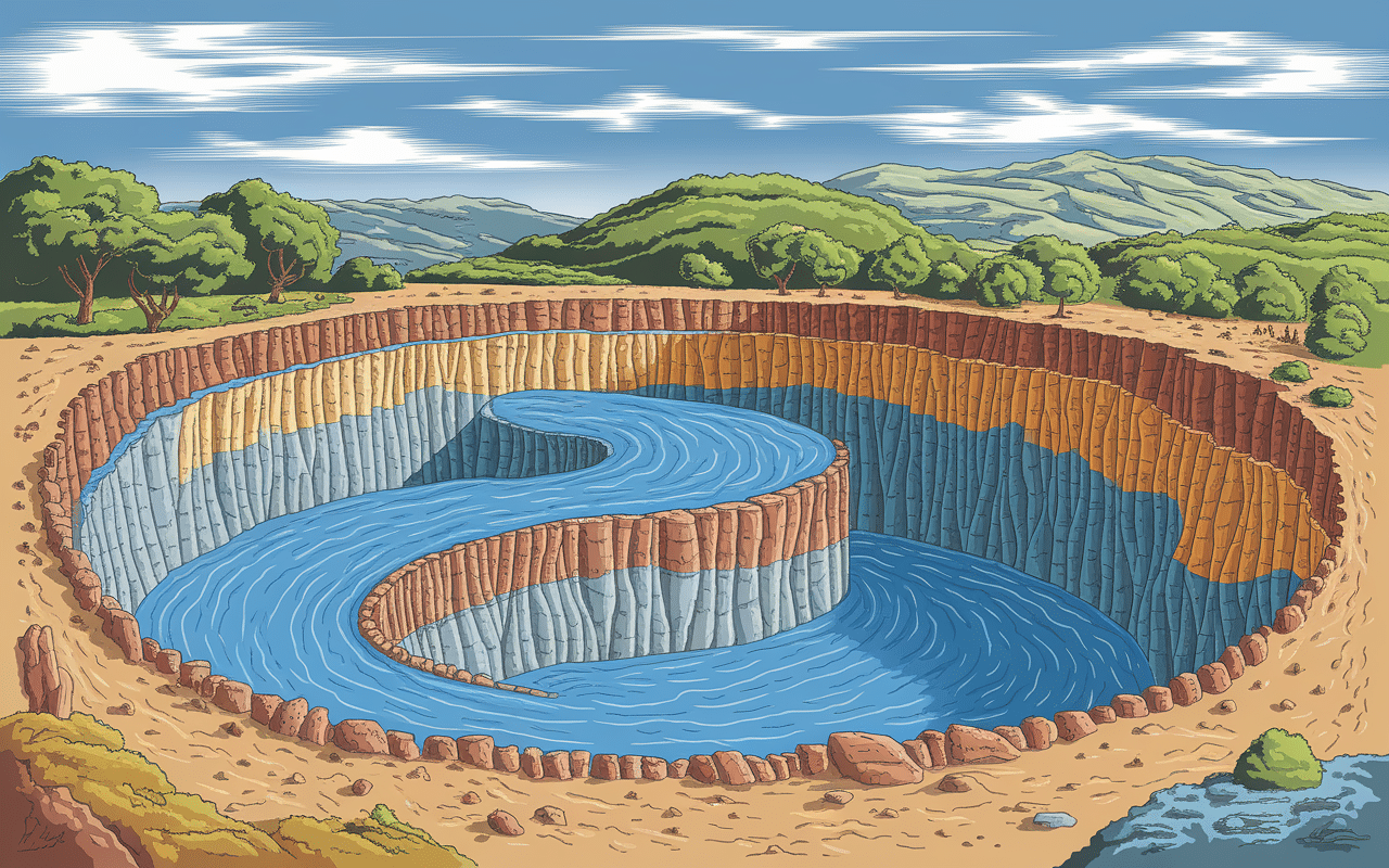 Coupe géologique formation trou de david