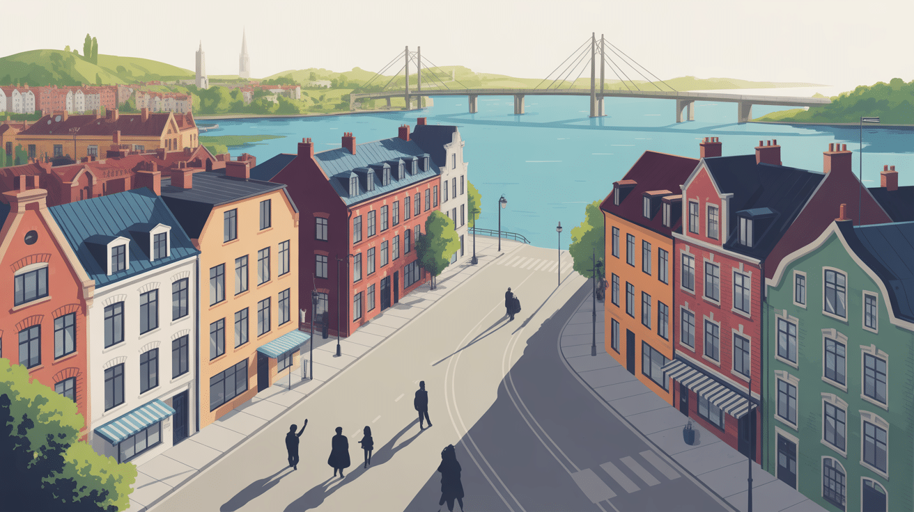 Quartiers urbains weekend stockholm rues ponts