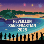 vue panoramique réveillon san sebastian 2024 2025 plage feux d'artifice