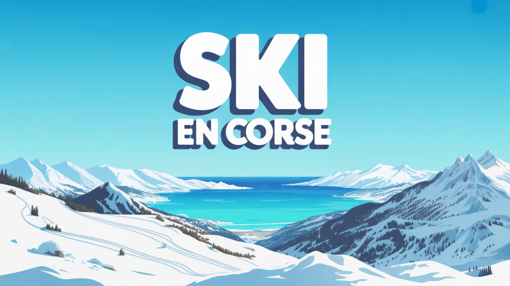 Paysage ski en Corse montagne et mer
