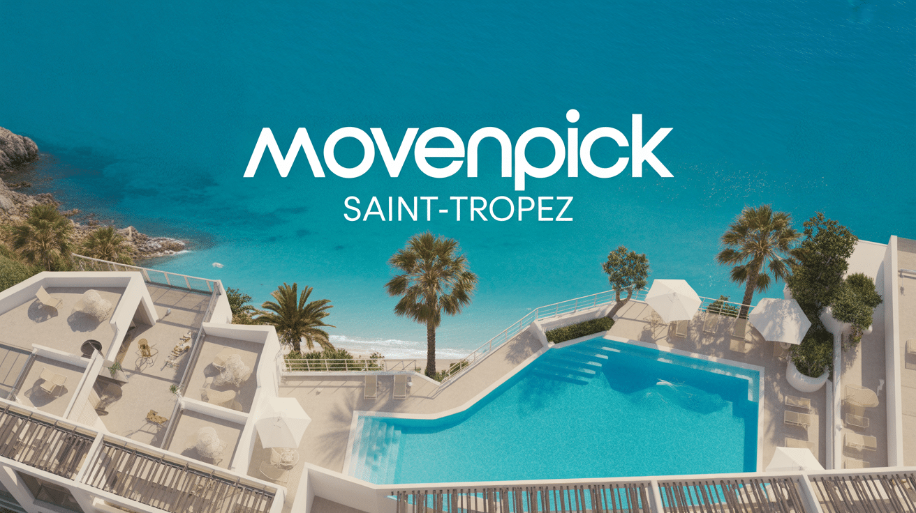 Hôtel Movenpick Saint Tropez vu du ciel piscine plage