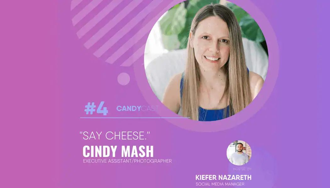 Portrait of Cindy Mash, social media manager, at Candy Conference event.