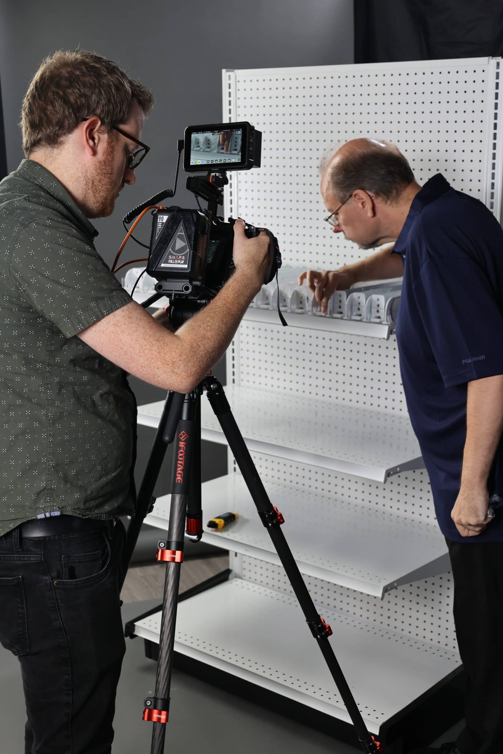 Professional video recording for product demonstration.