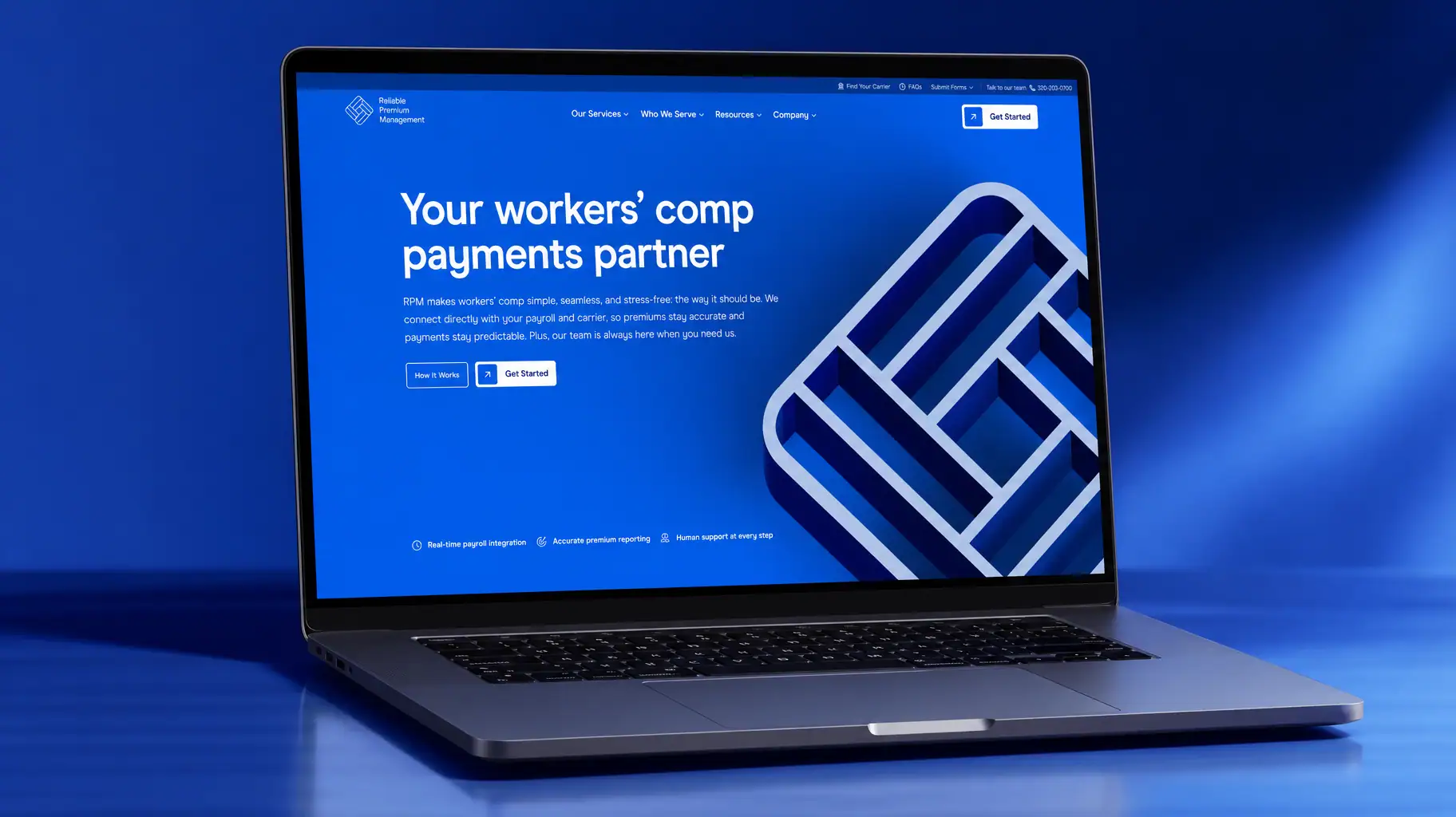 Laptop displaying payment management platform for reliable business solutions.
