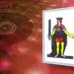 Carta dei Tarocchi: Re di Spade, simbolo di potere e intelligenza.