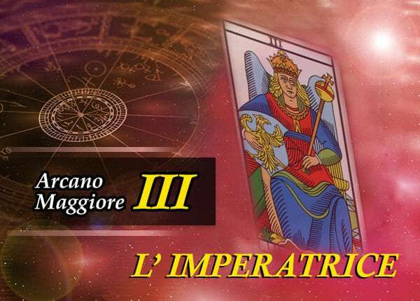 Immagine della carta delle Tarocchi dell'Imperatrice, simbolo di fertilità e creatività.