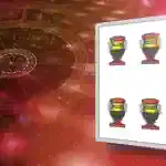 Carta Quattro di coppe, simbolo di introspezione e riflessione nelle carte napoletane.