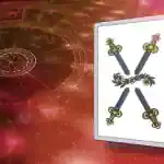 Carta Quattro di Spade, simbolo di riposo e riflessione nelle letture di tarocchi.