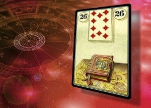 Sibilla 26, carta delle Sibille, simboli di intuizione e destino.