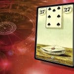 Sibilla carta con simboli e numeri, simbolo di intuizione e messaggi nascosti.