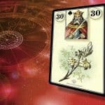 Giglio delle Sibille, simbolo di purezza e spiritualità, rappresentato in una carta di tarocchi.