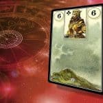 Sibilla con nuvole sullo sfondo, simbolo di intuizione e mistero.
