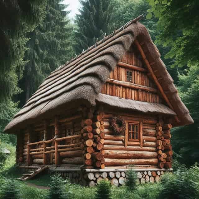 Cabañas de troncos de madera