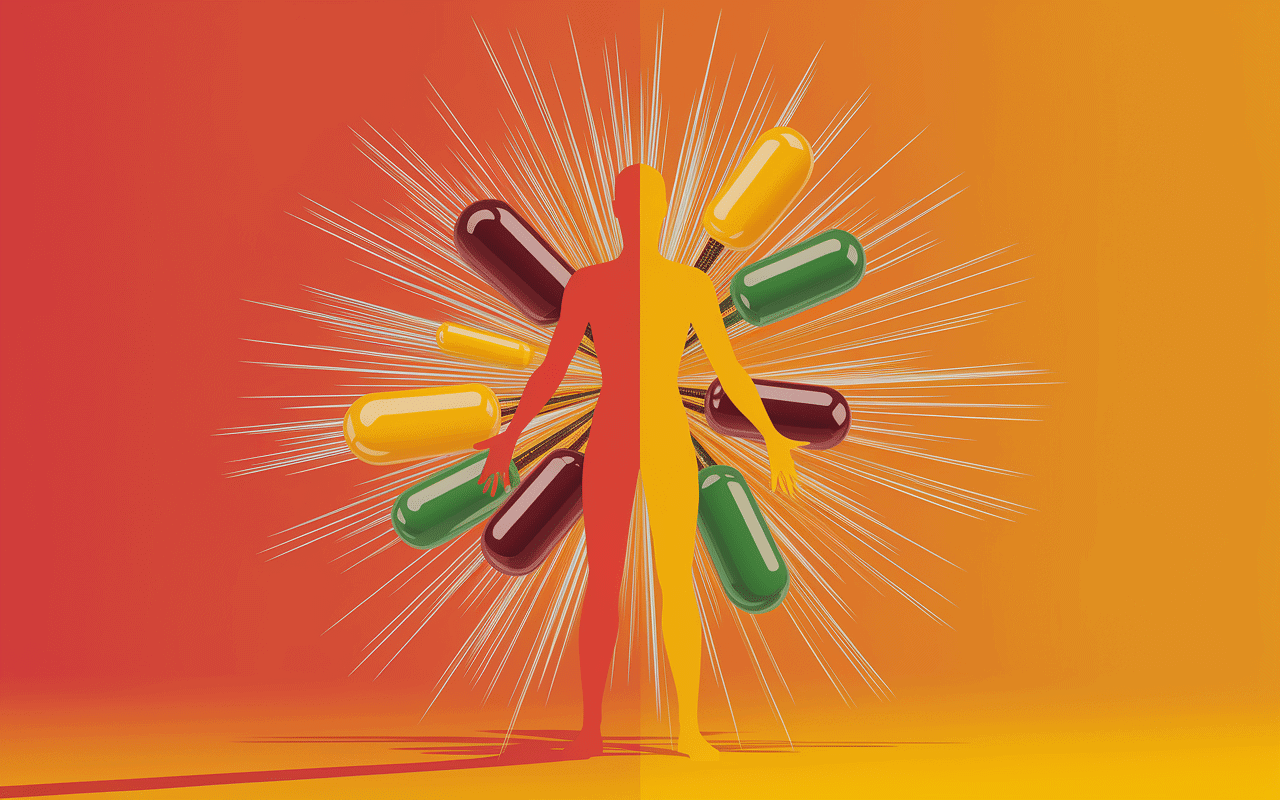 Illustration scientifique Berocca vitamines et minéraux