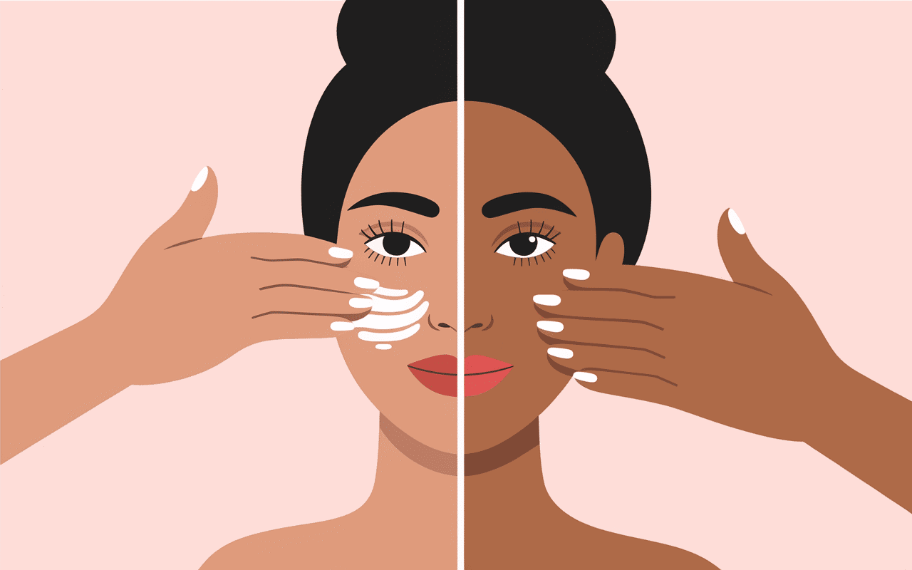 Peau sèche transformée par Dexeryl en peau hydratée