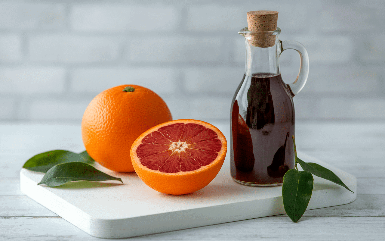Orange sanguine et vinaigre de cidre, ingrédients naturels minceur