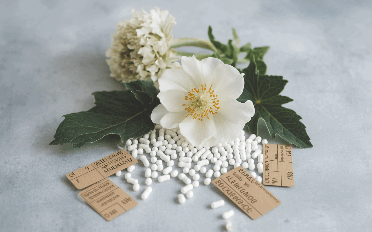 Granules Passiflora Composé avec fleurs médicinales et étiquettes