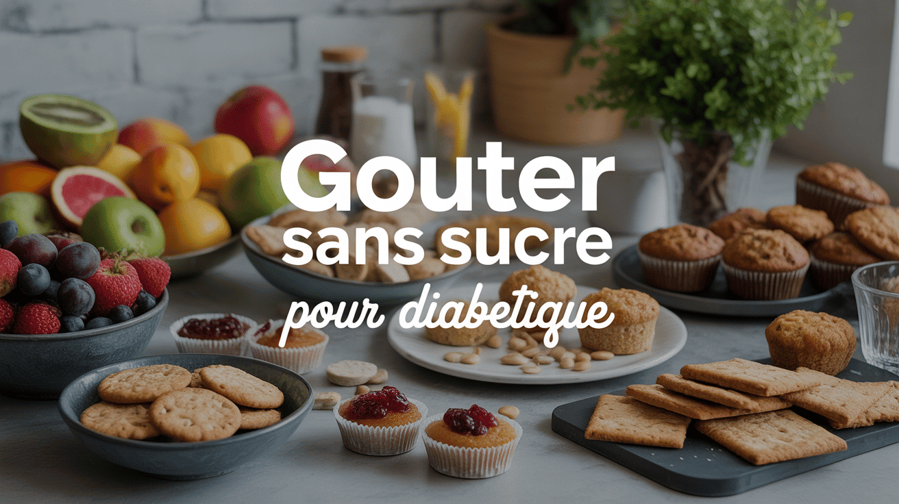 Collations sans sucre pour diabétiques assorties sur table moderne