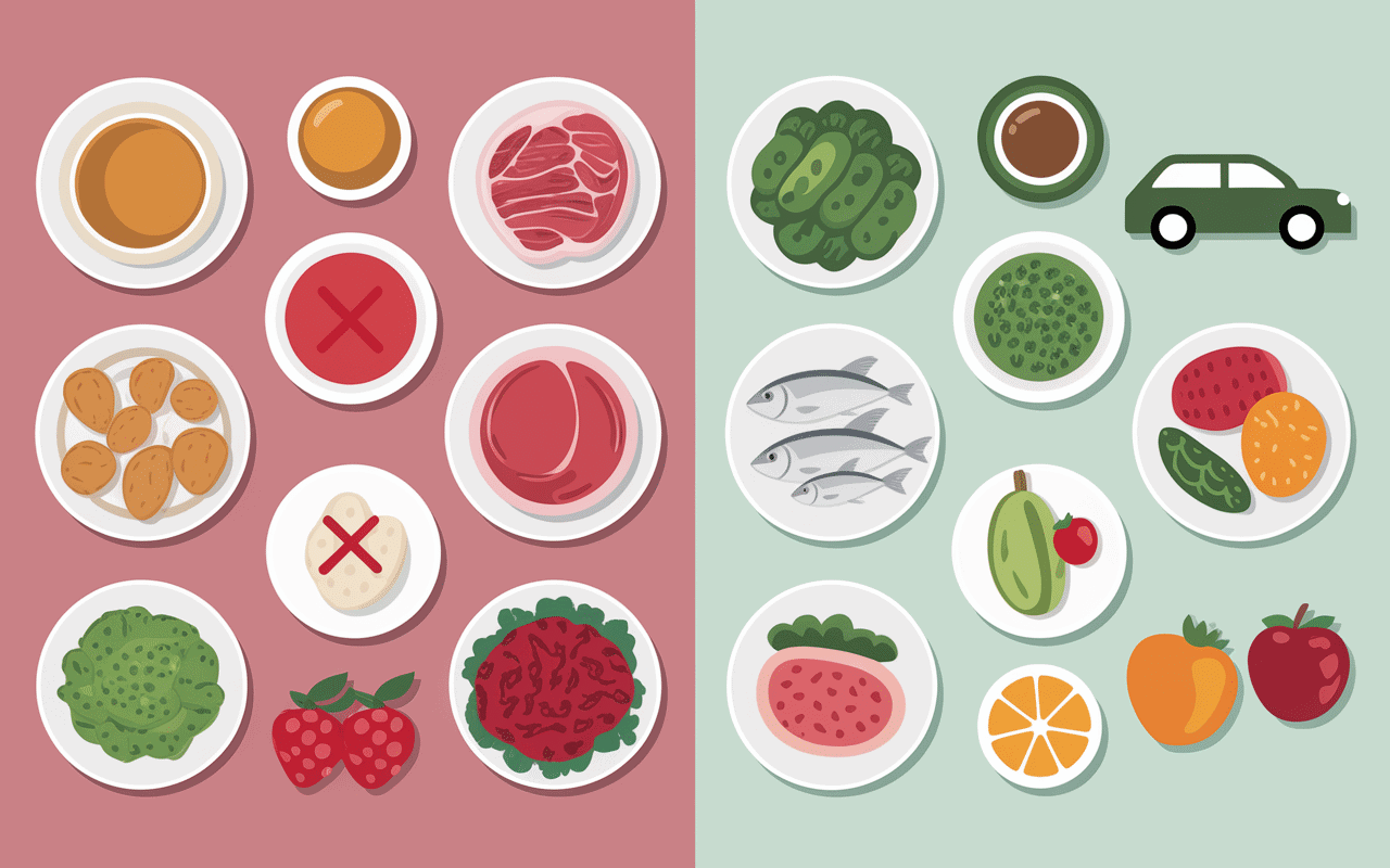 Tableau des aliments à éviter et conseillés pour la maladie de Gilbert