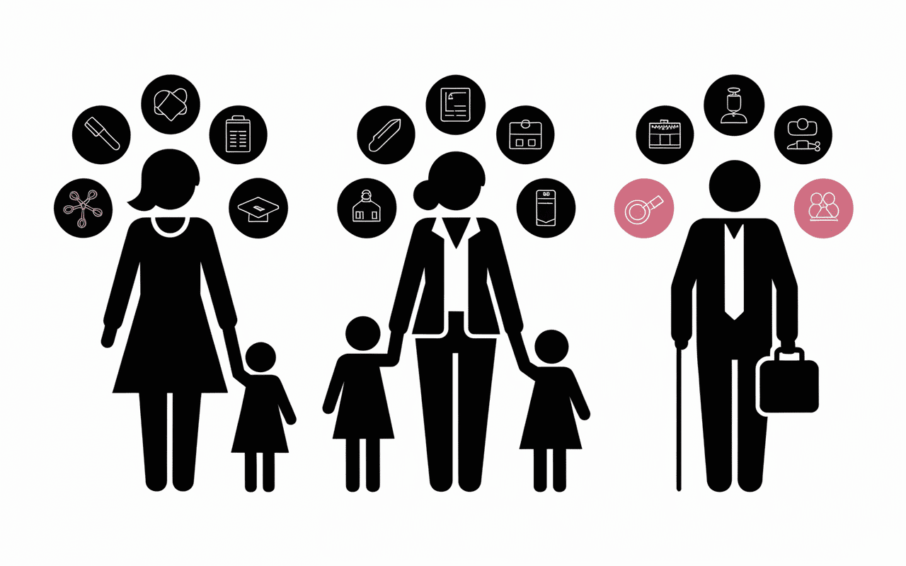 blune conseils minceur illustration profils variés