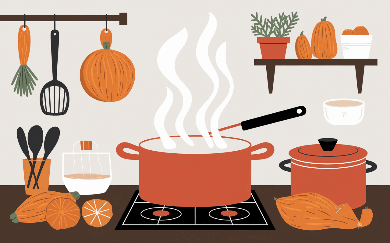 Préparation du sirop de carotte maison en cuisine