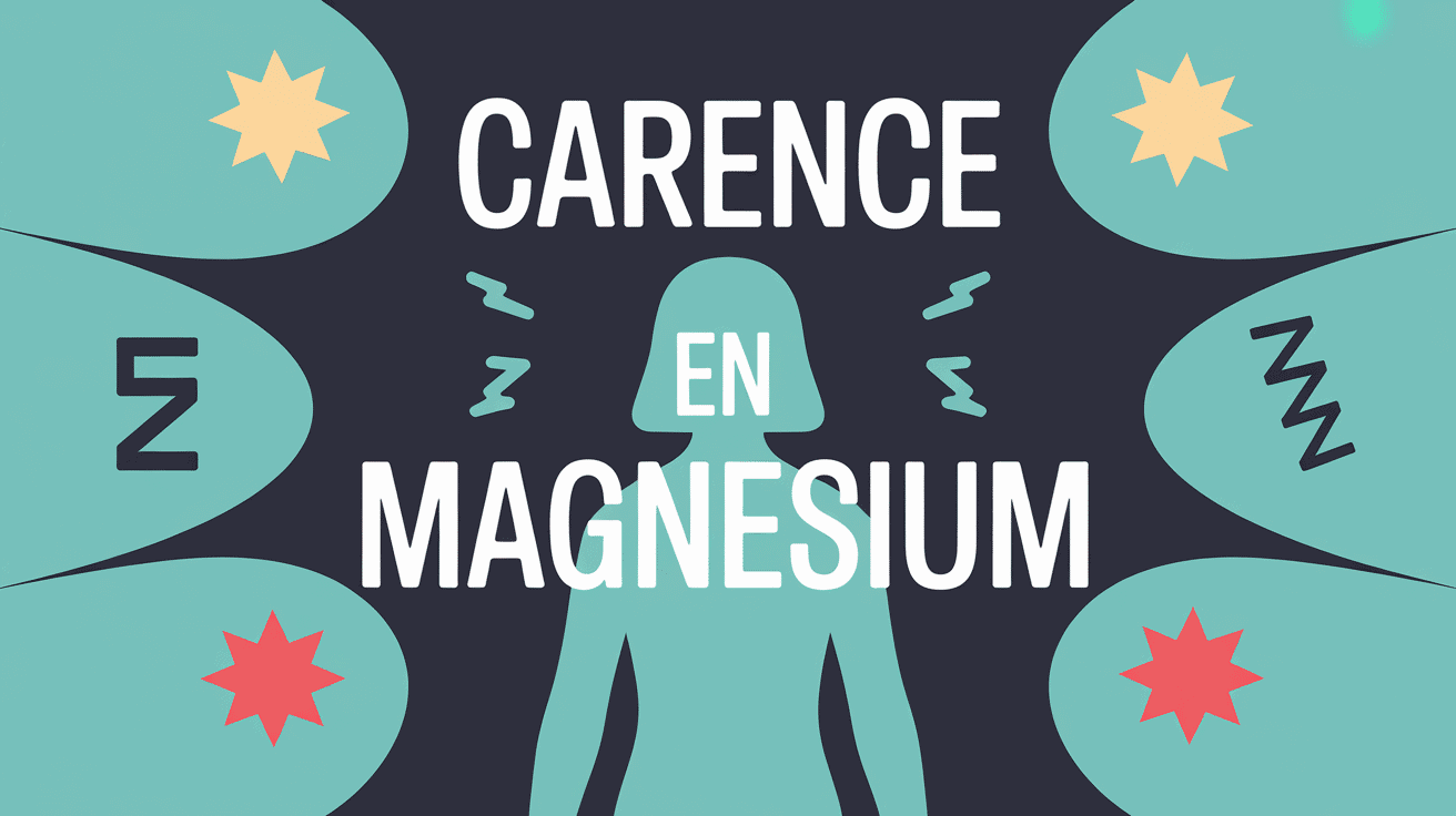 Illustration témoignage manque de magnésium silhouette stress
