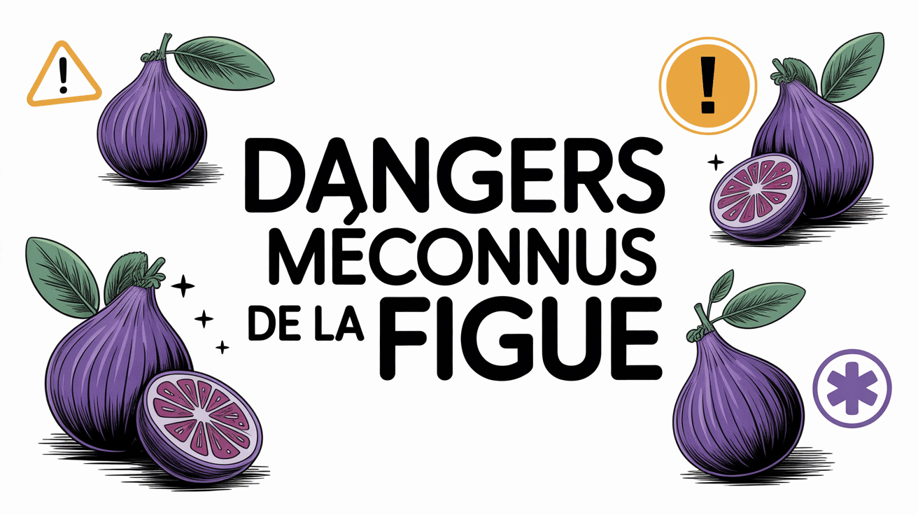 Illustration danger de la figue avec avertissement