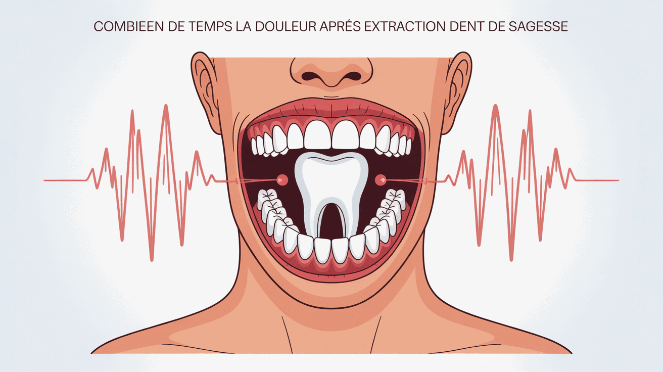 extraction dent de sagesse douleur combien de temps visuel medical