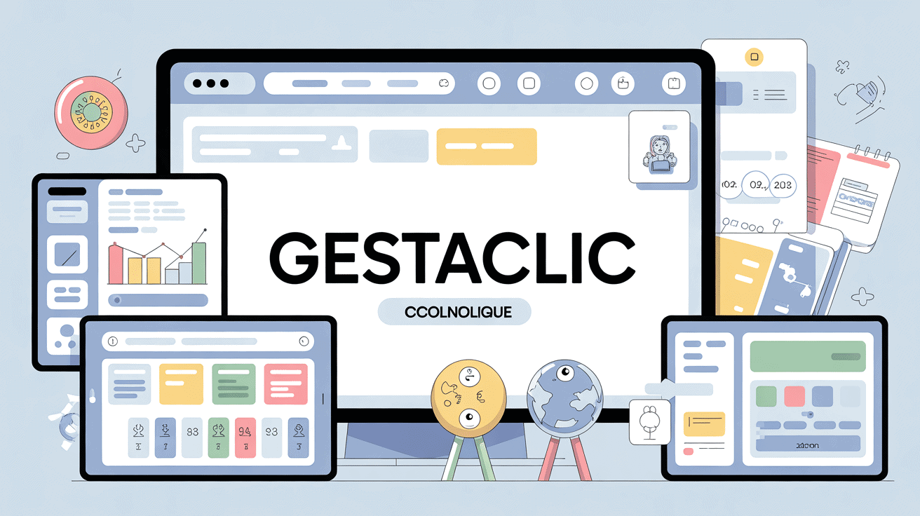 gestaclic tableau de bord scolaire sur ordinateur et tablette