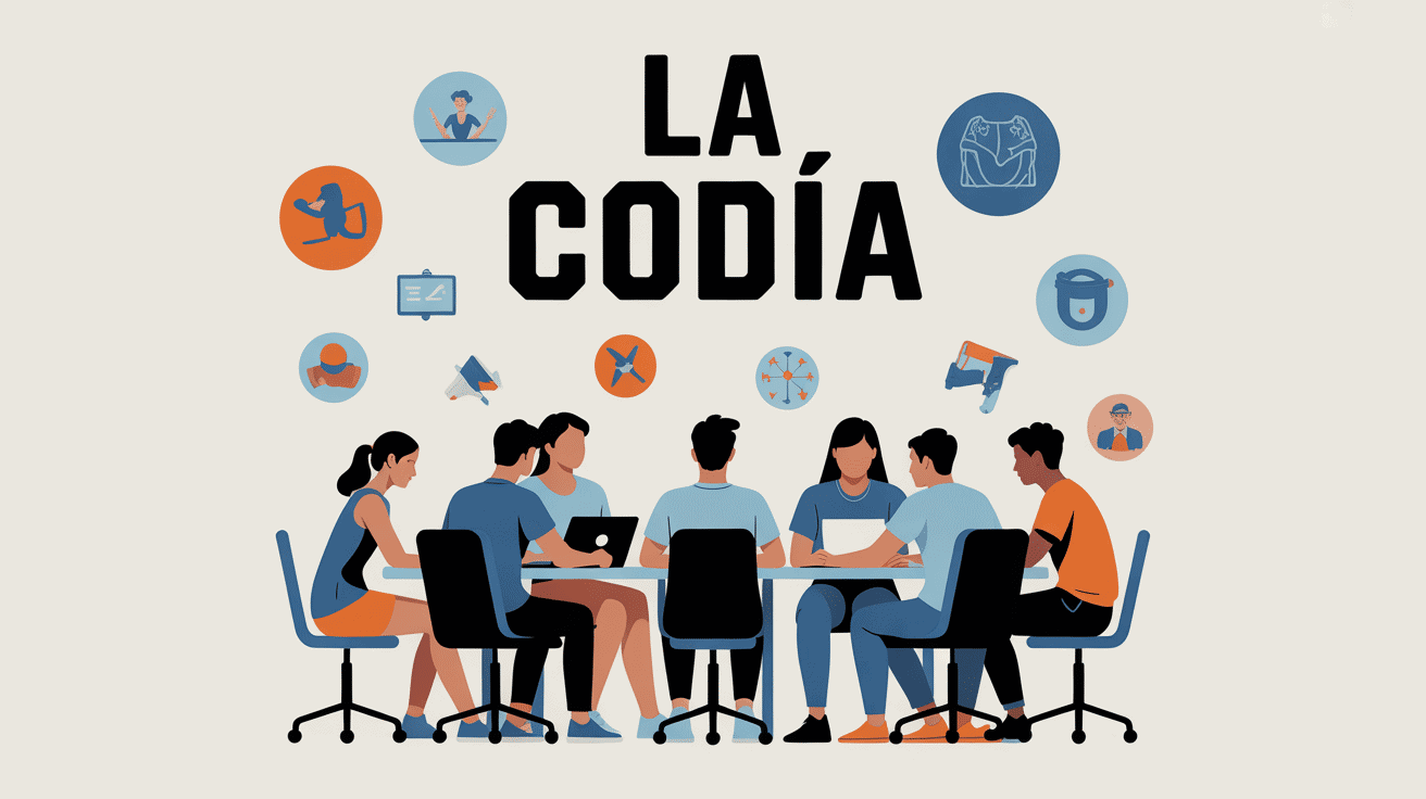 La codia étudiants travaillant ensemble table ronde