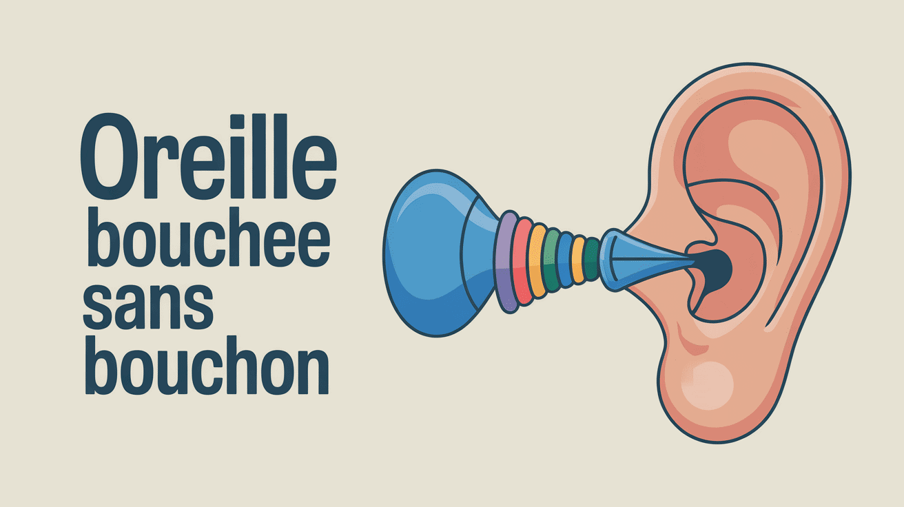 Sensation oreille bouchée mais pas de bouchon vue coupe oreille