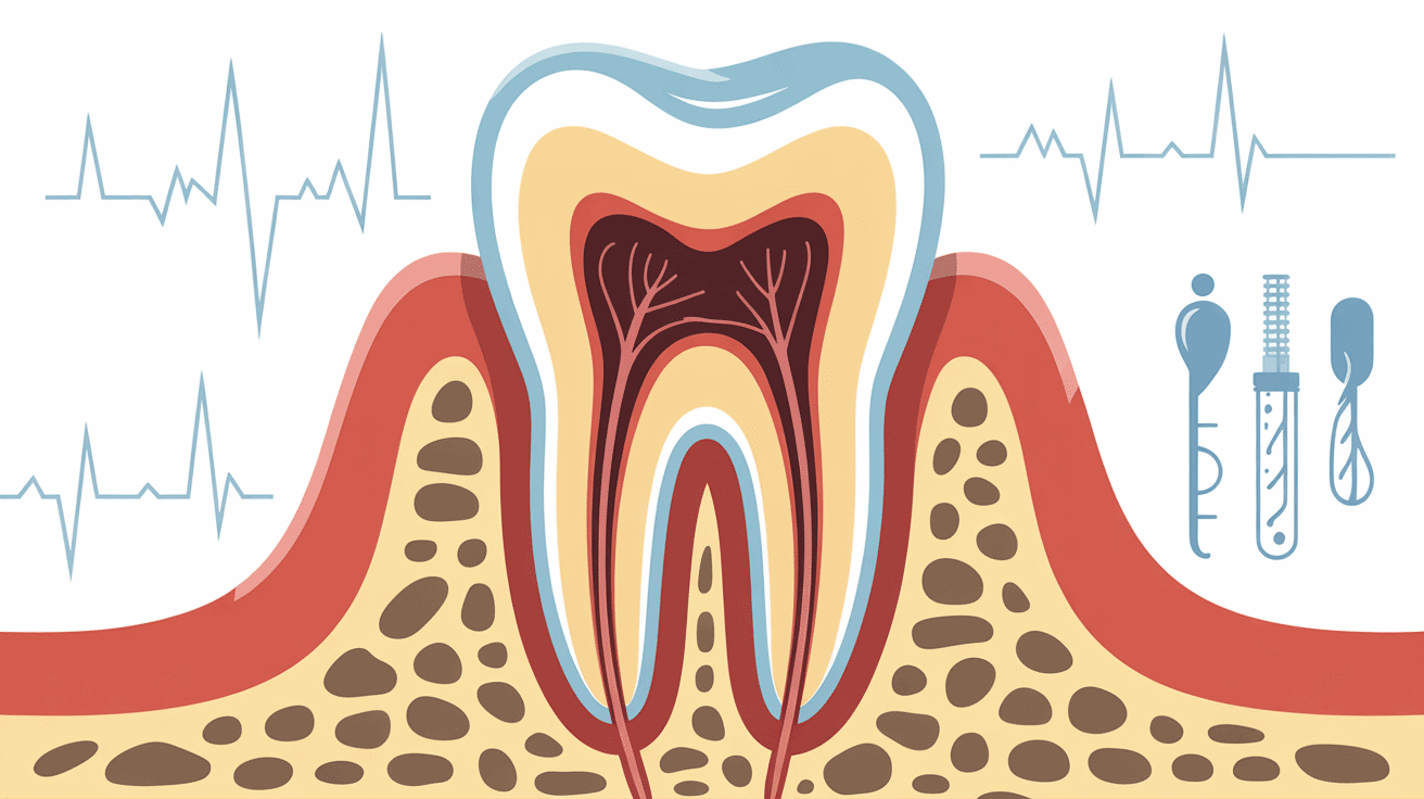 Anti douleur dentaire puissant illustration problème dentaire carie inflammation infection