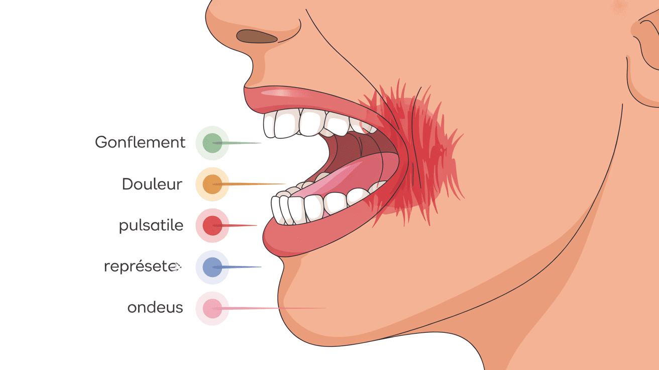 Symptômes dent de sagesse qui pousse bouche gonflée