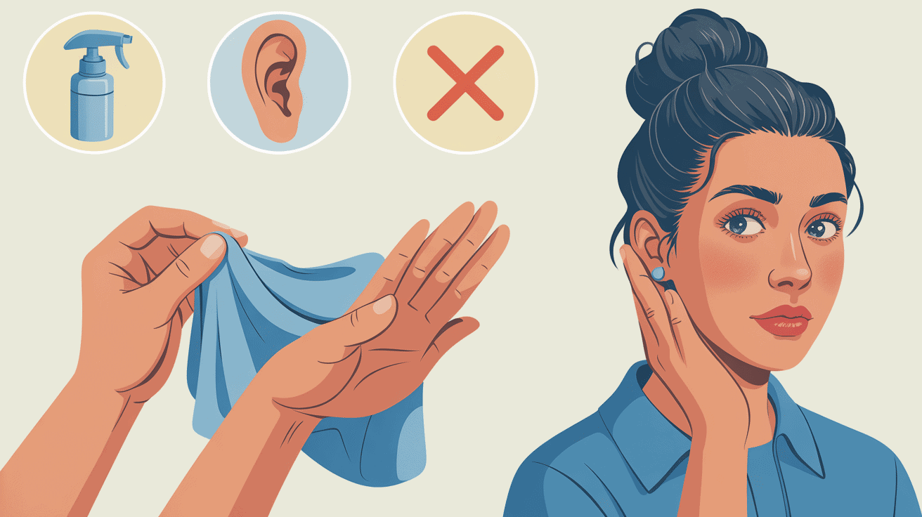 bons gestes oreille qui gratte pictogrammes