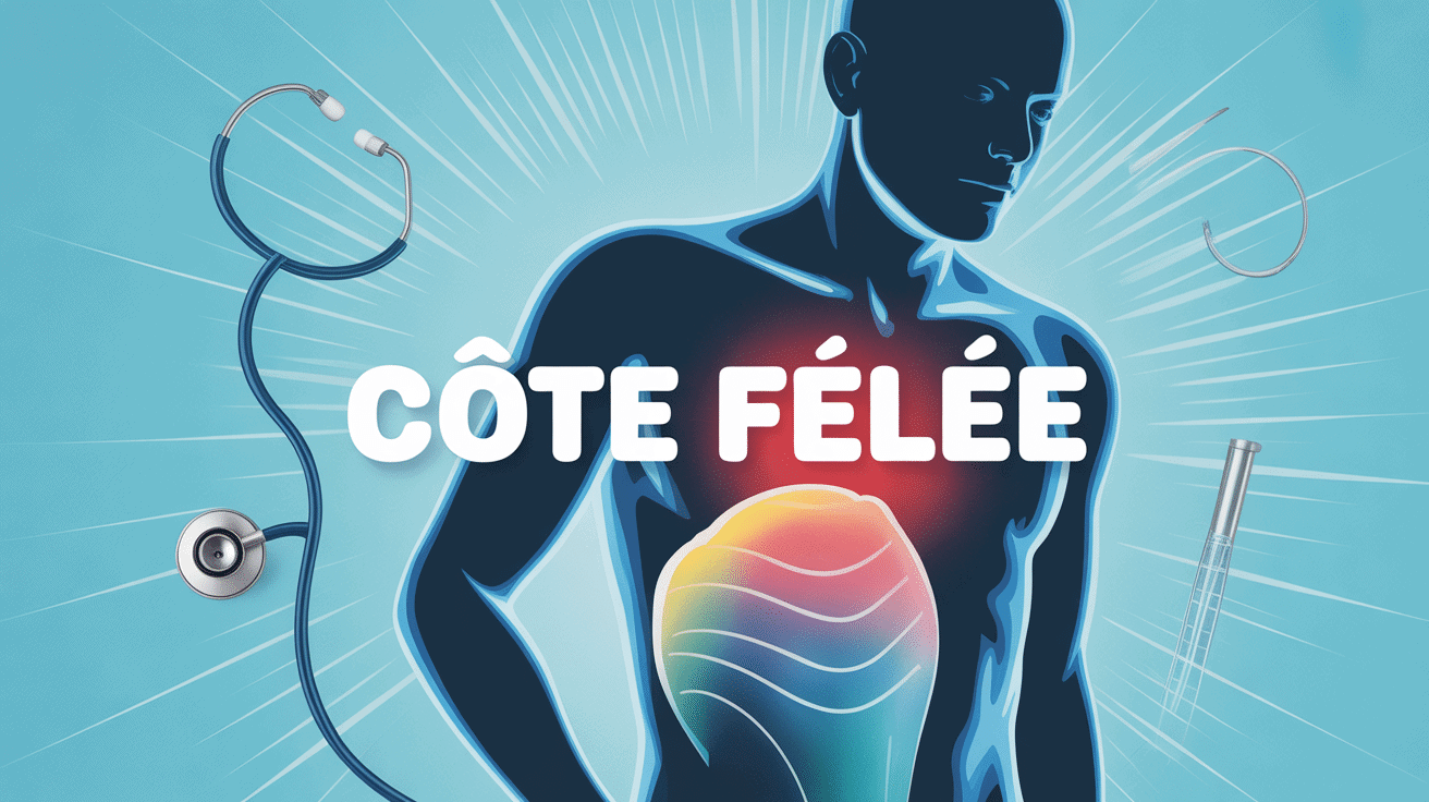 image médicale vecteur cote félée thorax douleur
