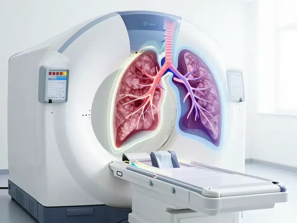 tdm thoracique coupe scanner poumons et médiastin